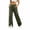 Army Green Olive, variant on Womens Fleece High Waisted Split Hem Sweatpants Wide Leg Loose Fit Elastic Waist Drawstring Lounge Pants with Pockets for Daily Wear Fall Winter, Purple, L