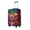 thumbnail image 2 of Daiia Vintage Patterned Skull Luggage Cover, Thickened Washable Travel Luggage Covers, Elastic Unique Baggage Covers for 18-20 inch Luggage-Medium, 2 of 9