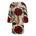 thumbnail image 4 of Gifts for Women Bathrobe for Women Fuzzy Women's Nightgowns & Sleepshirts Oversize Cozy Women's Robes House Womens Robe Watermelon Red, 4 of 5