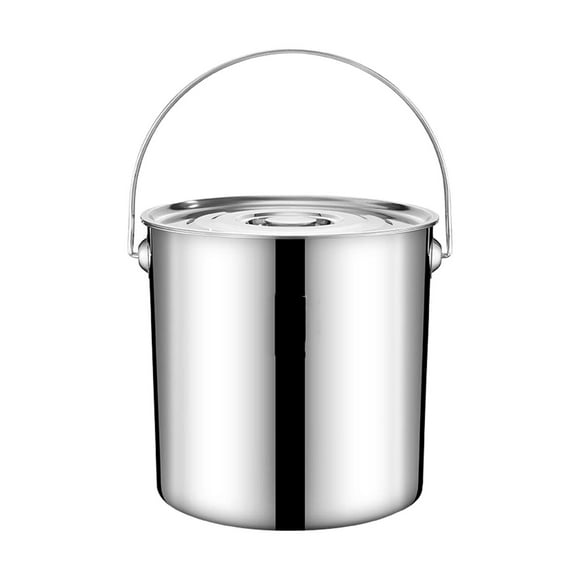 Olla de acero inoxidable 201, olla de inducción, cubo para leche, olla grande para sopa resistente 20L