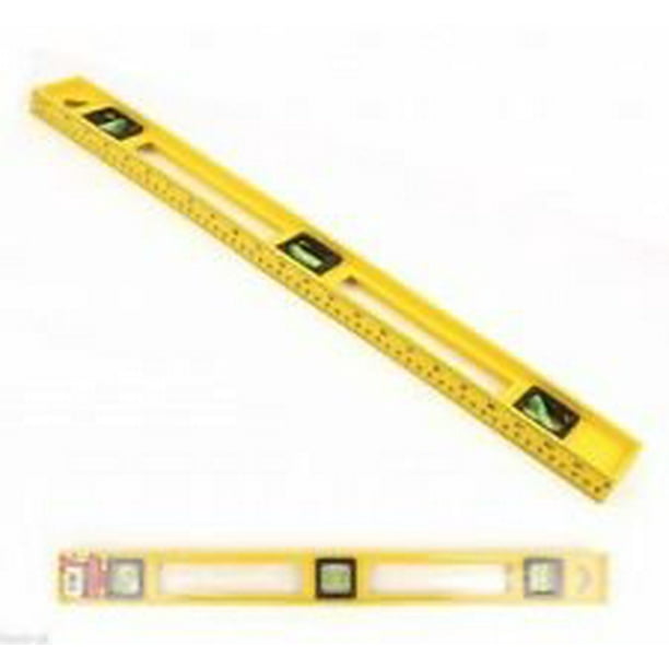 16" inch Lightweight Plastic Bubble Level Vial Triple Ruler Measure