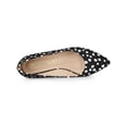 thumbnail image 4 of BLISSFUL STEP Women's Shoes Polka Dot Kitten Heel Pumps Pointed Toe Slip-on Heels Black 8.5, 4 of 7