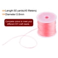 thumbnail image 2 of 4 Rolls Nylon Beading Thread Knotting Cord 0.8mm 50 Yards Braided Nylon Crafting Satin String for Bracelet, Misty Rose, 2 of 5