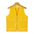 thumbnail image 2 of Boys Shirts,Kids Fishing Vest Mesh Breathable Photography Waistcoat Multi-Pocket Travel Jacket Lightweight Outdoor Gear for Hiking & Adventure Play,Shirts for Boys,Yellow,6-7 Years, 2 of 5