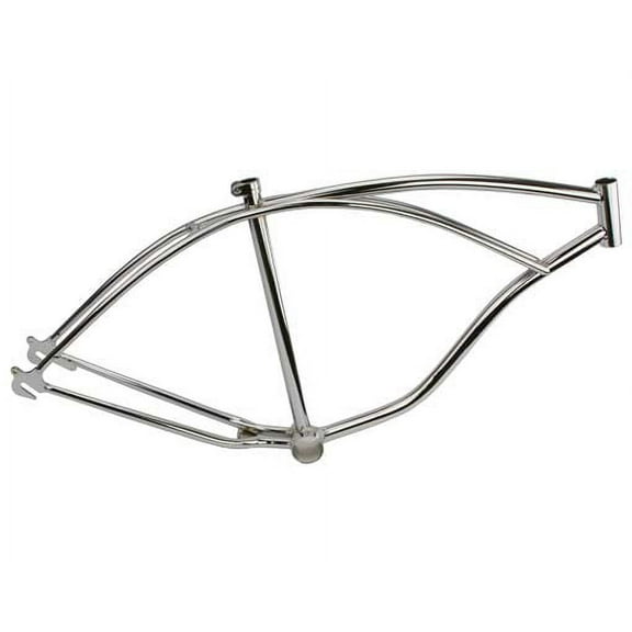 26" Beach Cruisers Frame Chrome. Bike frame, bicycle frame, beach cruiser bike frame, beach cruiser bicycle frame