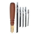 thumbnail image 2 of Hand Saw Handle Kit, Brass Chuck Comfortable Grip Non Slip Saw Handle with 5 Sawblades for Woodworking Projects, 2 of 7