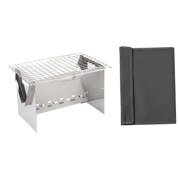 S SERENABLE BBQ Grill Versatile Easy Assembly Barbecue Grill for Picnic Hiking Beginners