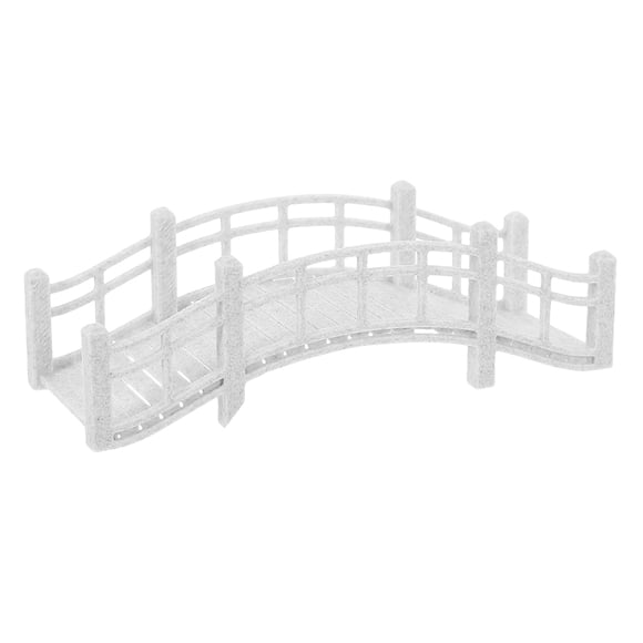 SHOWERORO Decorative Micro Landscape Decoration Miniature Arch Bridge Grey Vintage 1Pack