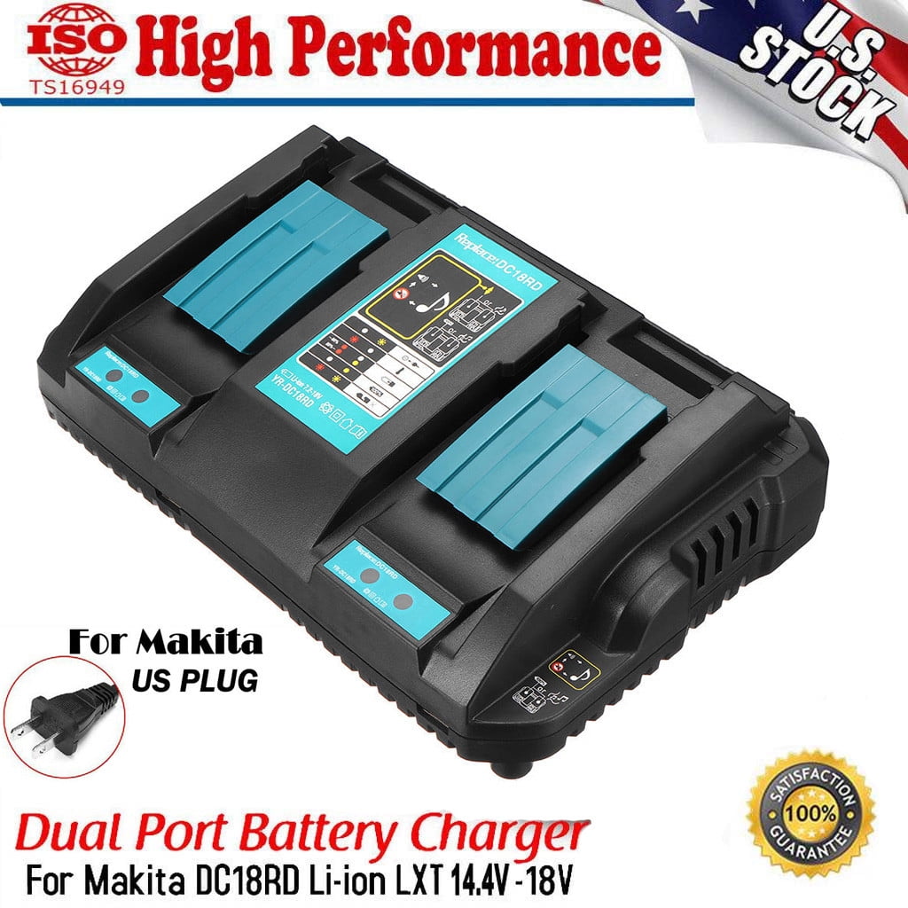 Replace Makita DC18RD Dual Port 14.4-18V Rapid Battery Charger Fit BL1830 1850