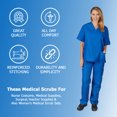 thumbnail image 6 of Women's Scrub Sets, Scrub Top and Pants (True Royal Blue, Small), 6 of 7