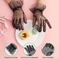 thumbnail image 5 of Guantes de encaje para mujer, guantes de encaje, elegantes guantes de encaje con puntos negros, guantes de protección solar para mujer, cena de boda, fiesta de los años 80, 5 of 5