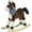 Brown, variant on muzi Kids Plush Ride-On Rocking Horse Toy Cowboy Rocker with Fun Realistic Sounds for Child 3-6 Years Old, Brown