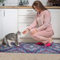 thumbnail image 3 of Blue Ethnic Paisley Pattern Kitchen Rugs Sets Of 2,Anti Fatigue Kitchen Mat Rugs Non Slip Washable,Decorative Kitchen Floor Mats for Kitchen,Sink,Laundry,17"x30"+17"x47", 3 of 7