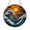 Acrylic 3.5 Inch, variant on Nautical Ocean Wave Faux Stained Glass Round Window Decor2001