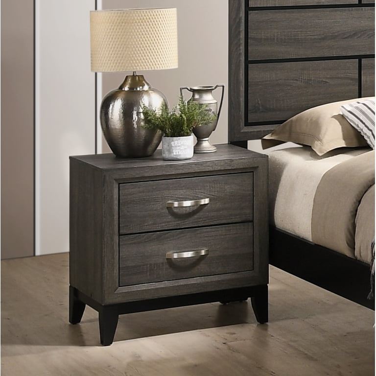 Stout Panel Bedroom Set with Bed, Dresser, Mirror, Nightstand, Wood, Dark Ash Gray, King Size Stout Panel Bedroom Set with Bed, Dresser, Mirror, Nightstand, Wood, Dark Ash Gray, King Size
