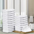 thumbnail image 2 of Ample Decor Washcloth Set of 20 White 100% Cotton - Qucik Dry Popcorn Textured - Mulaayam Collection - 12 X 12 Inch, 2 of 5