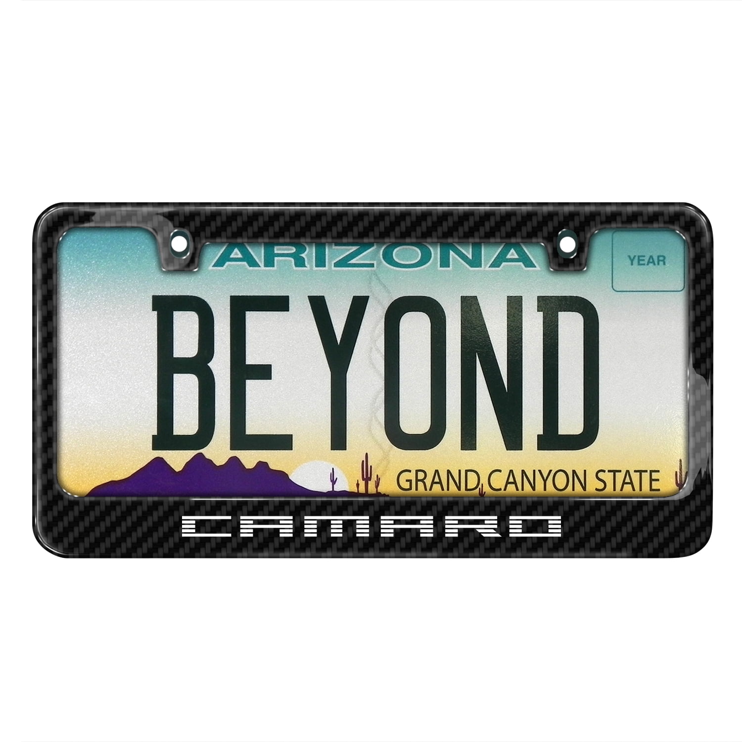 Chevrolet Camaro 2010 Speed-Line Black Real Carbon Fiber License Plate Frame