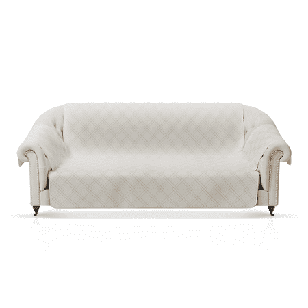 MoNiBloom Sofa Cover, Machine Washable Cushion Slipcover Non Slip Couch Cover, Ivory