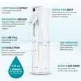 thumbnail image 5 of 2 Pack Plastic Refillable Fine Mist Spray Bottles, Portable Empty Sprayer for Home Cleaning, Hair Styling, Plants, Pets and Essential Oils, 5 of 9