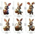 thumbnail image 2 of 6pcs Outdoor Easter Bunny Yard Signs - Waterproof Spring Home Decor with Stakes, Cute Bunny Yard Decor for Garden & Lawn, Festive Easter Decorations for Outdoor/Party Celebrations, Colouful, 2 of 8