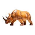 thumbnail image 1 of Tnarru Rhinoceros Statue Rhinoceros Sculpture Abstract Figurine Desk Decoration Ornament for Holiday Tabletop Bookcase Terrace Hotel Brown, 1 of 8