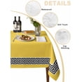 thumbnail image 2 of Yellow Table Cloth, Black White Modern Geometric Abstract Art Waterproof Tablecloth for Rectangle Tables, Reusable Washable Fabric Table Cover for Restaurant Kitchen Dining Tables 54"x108", 2 of 6