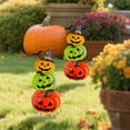 thumbnail image 5 of BinKFF Halloween Yard Decorations Stakes, Stacked Metal Pumpkins Halloween Outdoor Decorations, Trick or Treat Yard Signs for Outdoor Lawn Patio Pathway Decor, Set of 3 Pcs, 5 of 7