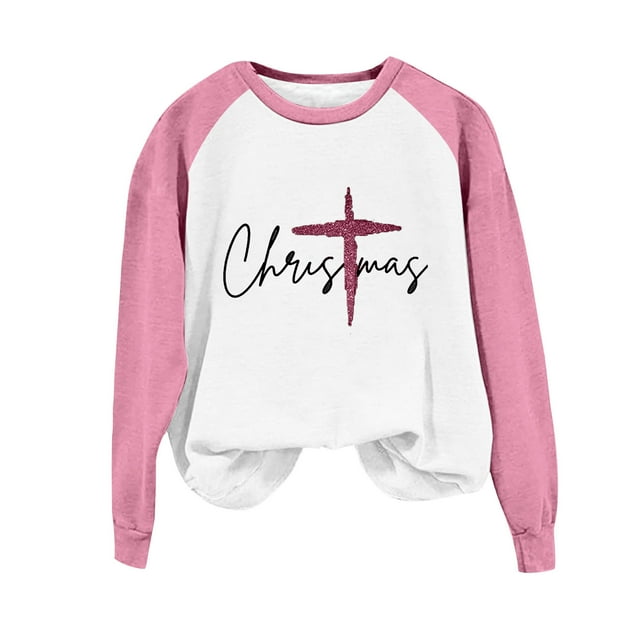 Birdeem Noël Femmes Décontracté Manches Longues Col Rond Hauts Chemises Amples Blouse Chandail en Molleton