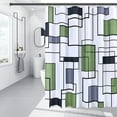 thumbnail image 2 of Modern Shower Curtain Black and White Shower Curtain for Bathroom,Gray Shower Curtain Set Water Repellent Bath Curtain with Hooks Machine Washable,Sage Green, 72W x 72L, 2 of 6