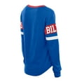 thumbnail image 3 of Women's New Era Blue Buffalo Bills Plus Size Throwback Lace-Up Long Sleeve T-Shirt, 3 of 3