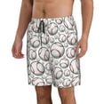 thumbnail image 2 of Fotbe Cute Baseball Trajes de Baño Estampados para Hombre, Shorts de Verano de Secado Rápido, Ropa de Playa, Bañadores-X-Large, 2 of 6