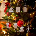 thumbnail image 2 of 7Pcs Christmas Tree Hanging Ornaments with Rope Rustic Wooden Hanging Decor for, 2 of 9