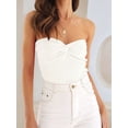 thumbnail image 6 of Womens Tube Tops Summer Outfits Beach Vacation Clothes Sweaters Strapless Sleeveless Tank Tops White M, 6 of 9