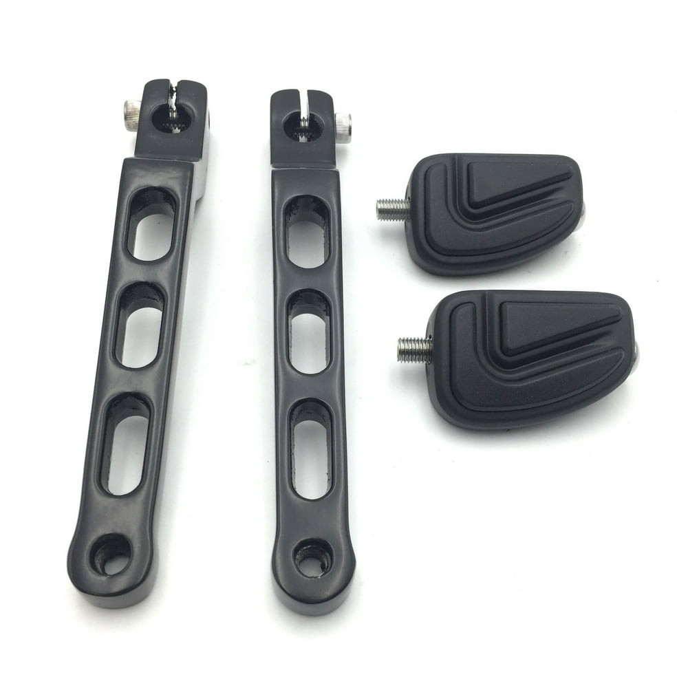 HTT Motorcycle Black Aluminum Heel/Toe Shift Levers with Airflow Shifter Pegs For Harley