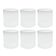 PVC Cylinder Container, 4-Inch x 4-Inch, 6-Count - Clear