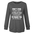 thumbnail image 3 of Women's Vintage Sweatshirt Don't Ever Piss Off a Short Girl Retro Letter Print Graphic Pullovers Tops Loose Comfy Shirts, 3 of 3