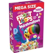 Kellogg's Froot Loops Original with Marshmallows Breakfast Cereal, Mega Size, 23.7 oz Box