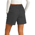 thumbnail image 3 of ADSSDQ Jean Shorts Womens 2026 Summer Casual Lightweight High Waisted Comfy Stretchy Pull on Trendy Drawstring Denim Short Gray XL, 3 of 6