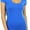 Bright Blue, variant on Women's Slim Fit Scoop Neck Short Sleeve Longline Tee
