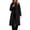 Black, variant on Women's Long Trench Coats Collared Button Down Long Sleeve Casual Trendy Fall Winter Outerwear Jackets with Pockets