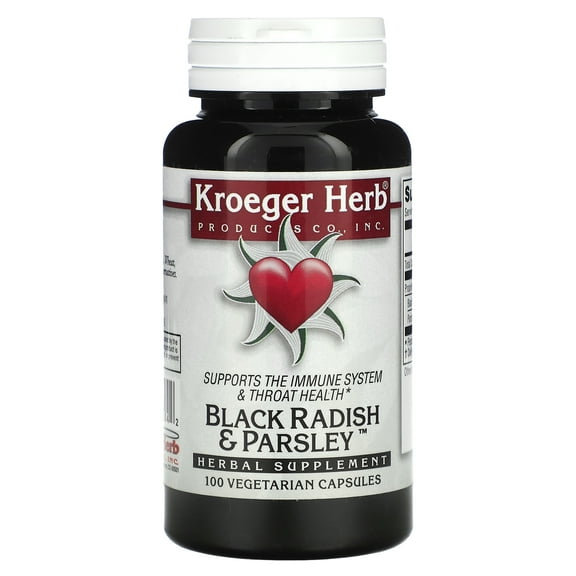 Kroeger Herb Co Black Radish & Parsley, 100 Vegetarian Capsules