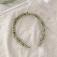 thumbnail image 1 of Diadema plisada sencilla para mujer, diadema de alta gama, diadema fina de satén para verano, accesorios para el cabello con sello para lavar el rostro, 1 of 6