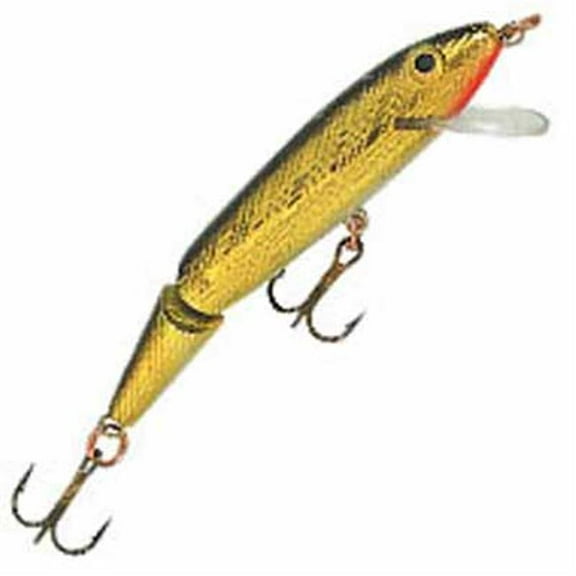 Pradco Lures  Rebel Jointed Minnow - 3.5 - Gold-Black
