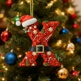 thumbnail image 3 of 26 Letter Christmas Tree Hanging Pendant, 2050 New Christmas Letters Ornaments A to Z Ornament Letters Decorative Hanging Xmas Alphabet Letters for Christmas Tree DIY Craft Xmas Ornaments, 3 of 5