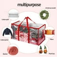 thumbnail image 5 of Extra Large Moving Bags with Reinforced Handles, Large Capacity Clear Storage Bag with Double Zippers, Portable Foldable Heavy Duty Clothes Storage Tote Bag for Moving, Holiday, Christmas, 5 of 7
