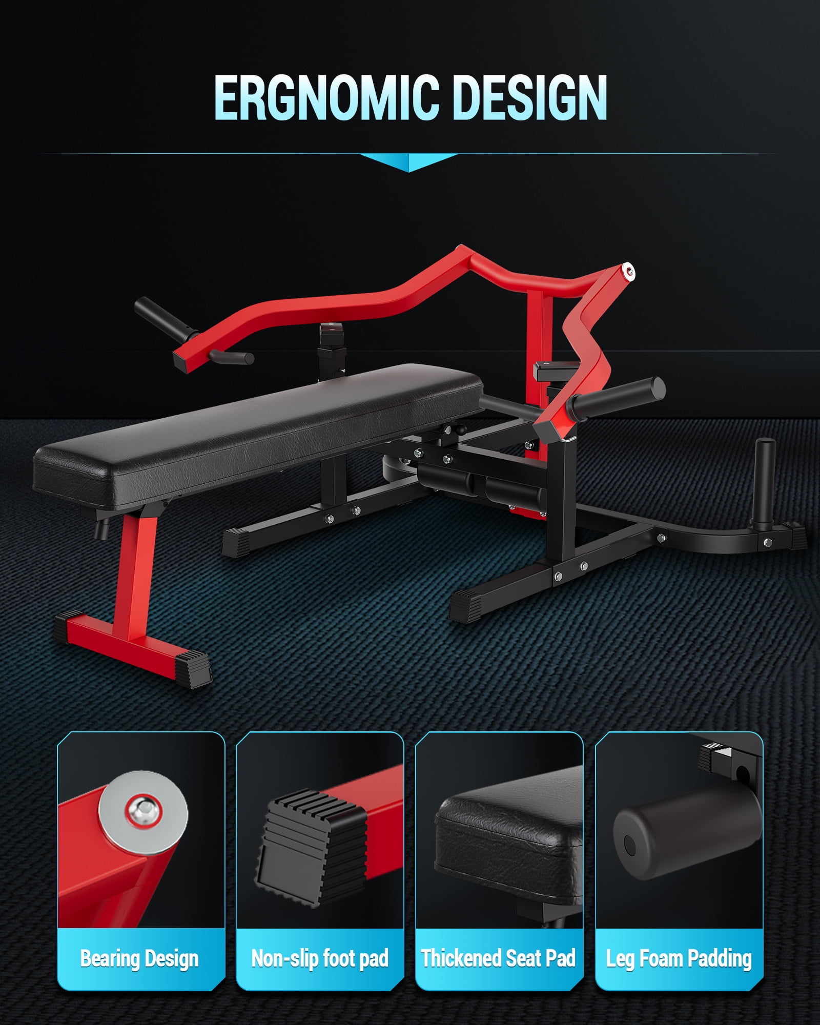 1050 LB Chest Press Machine for Home Gym - Adjustable Flat/Incline Bench with Independent Converging Arms, Multi-Functional Upper Body Workout Station