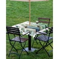 thumbnail image 4 of nqOlkjepod Green Eucalyptus Leaves Outdoor Tablecloth with Umbrella Hole & Zipper, Spring Vase Birds Botanical Square Table Cover 60x60 Inch, Dining Waterproof Table Cloth Protector for Patio/Party, 4 of 7