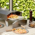 thumbnail image 2 of Happygrill Outdoor Pizza Oven Portable Stainless Steel Wood Pellet Pizza Stove with 12” Pizza Stone, Poker and Detachable Chimney, Foldable Wood Fired Pizza Maker for Outdoor Cooking BBQ Camping, 2 of 9
