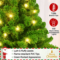 thumbnail image 6 of Renwick 7.5Ft Pre-lit Flocked Artificial Christmas Tree with 550 Incandescent Warm Lights, Pure Green, 6 of 7