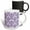 Multicolor, variant on 3drose, Formal Damask with Royal Purple on White, 11oz Two-tone Blue Mug